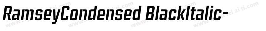 RamseyCondensed BlackItalic字体转换